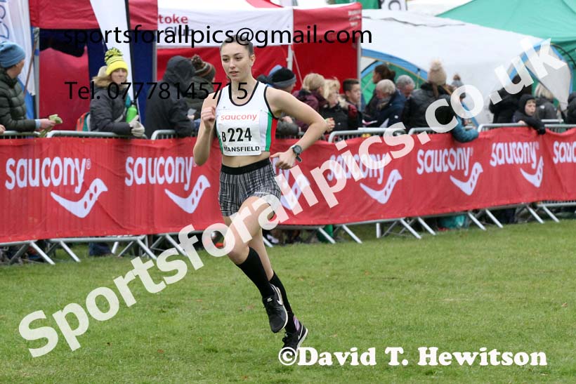 Junior womens 2021 National Cross Country Relays, Berry Hill Park, Mansfield. Photo: David T. Hewitson/Sports for All Pics